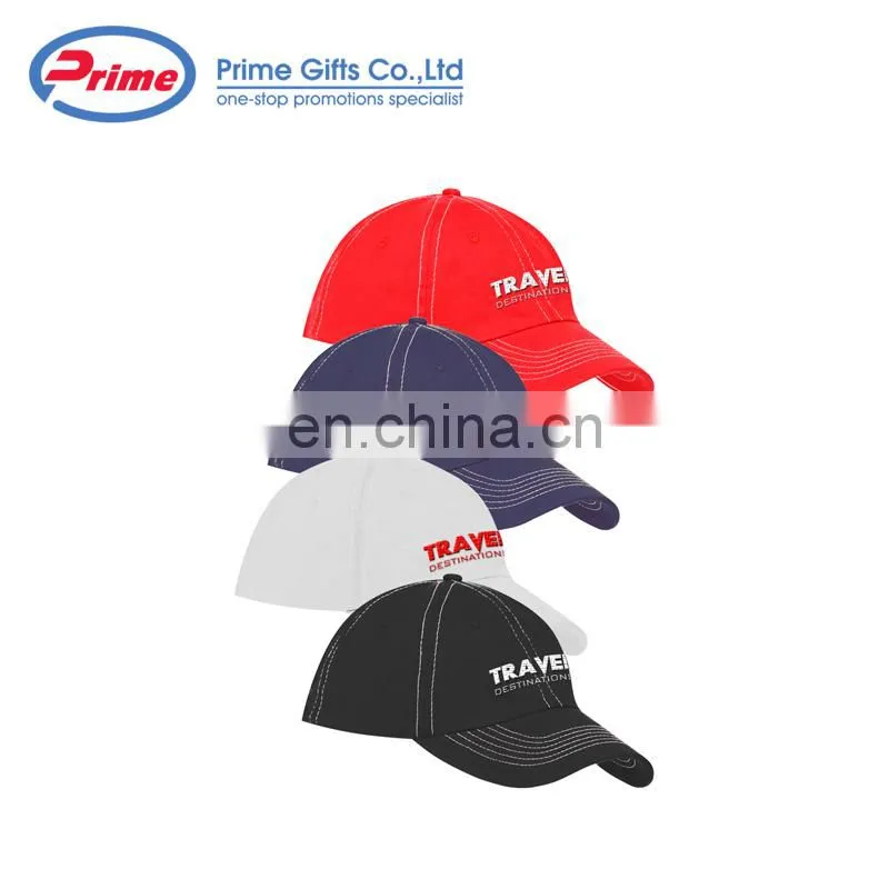 6 Panel Unconstructed Retro Fitted Promotional Logo Printed Custom Baseball Cap