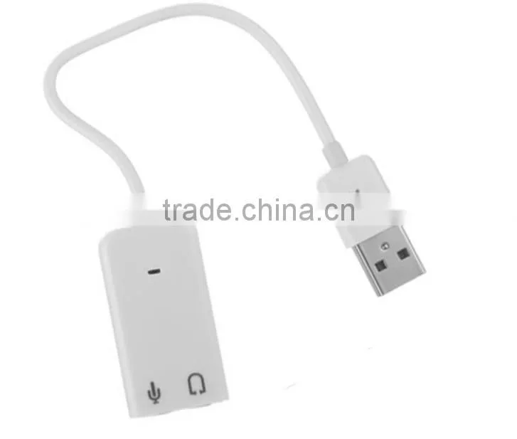 USB External Virtual 7.1 Channel Audio 3D Sound Card Adapter With Cable