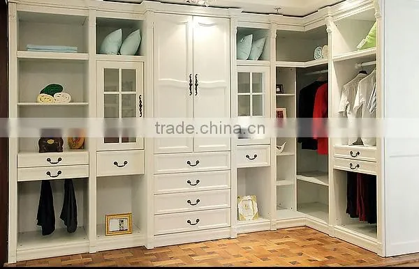 Open style solid wood wardrobe, aluminium wardrobe