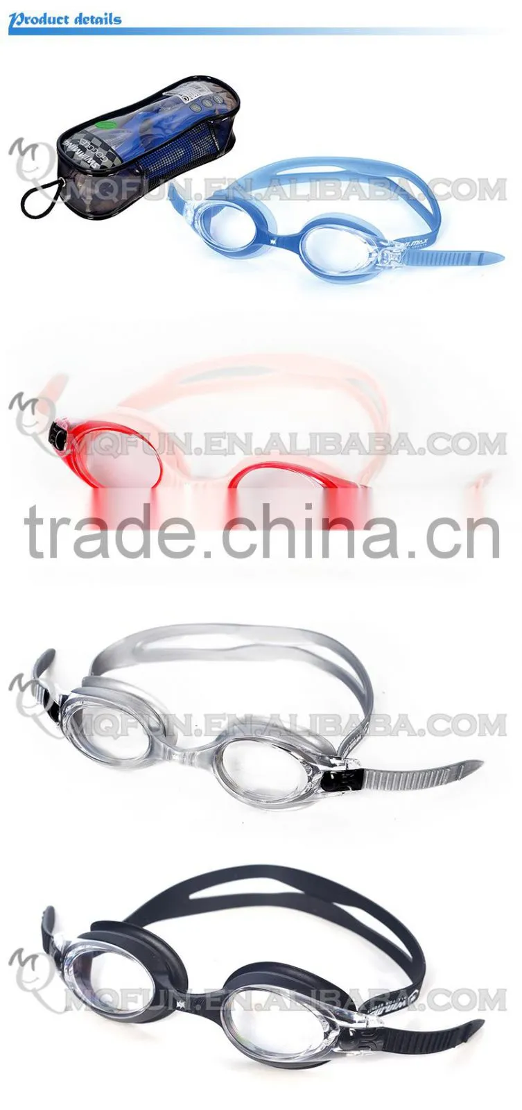 MINI QUTE Outdoor Fun & Sports 4 color Adult anti fog fashional Dive swimming goggle face plates mask NO.WMB07026