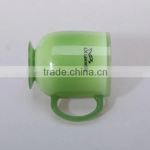 Gift Suitable Printing Double Wall Oval Mug Cup with Handle