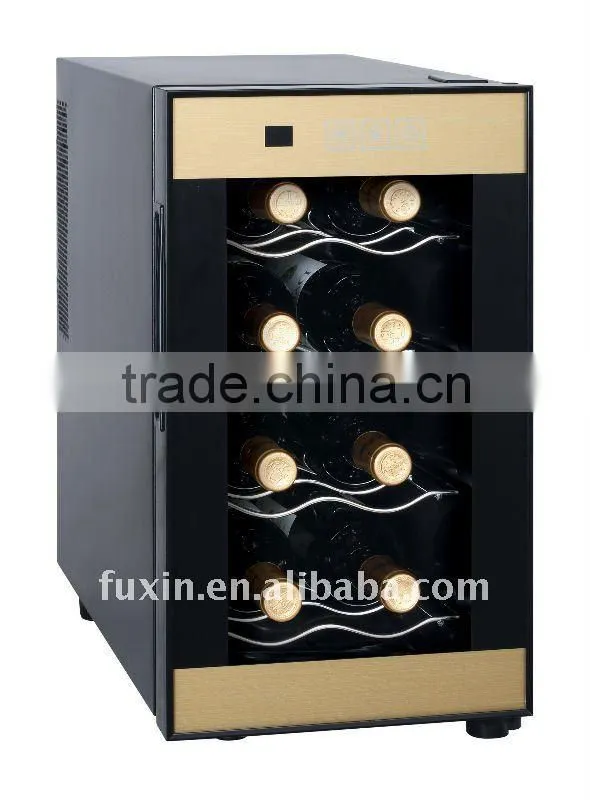 FUXIN:JC-23CFW .Table Top Fridge with 8Bottles / Mini wine chiller /electric beverage coolers.