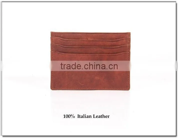 supply the 6 credit card's Leather Card Holder with Italian leather 100% handmade