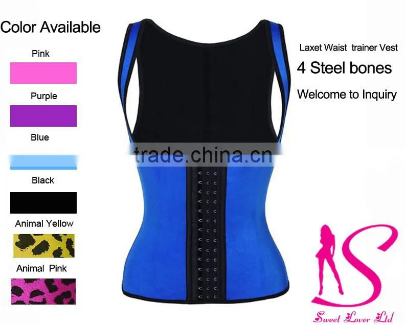 China 2016 Steel Boned Corset Latex/Spandex Waist Cincher waist trainer For Women and Man