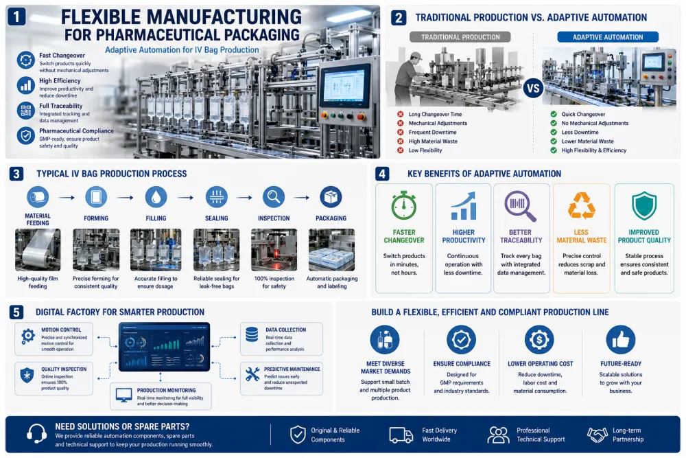 Fabrication flexible dans l'emballage pharmaceutique : comment l'automatisation adaptative améliore la productivité