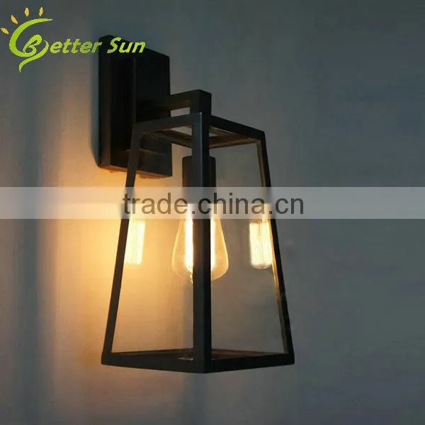 Vintage Industrial Lamp Edison Brass Cage Wall Light