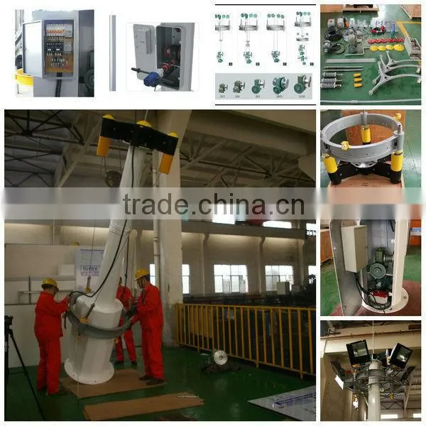 galvanized 15m 20m 30m high mast lighting tower