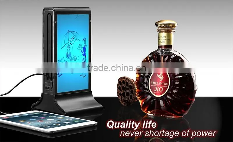Restaurant or coffee shop menu 50000mah power bank with LED light