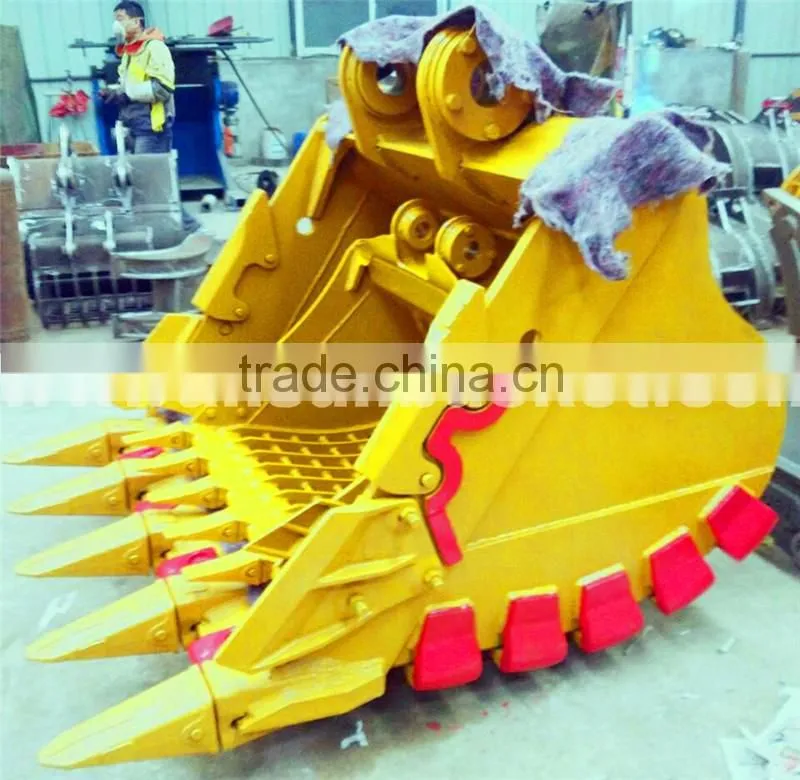 High Quality wear assistance HARDOX500 NM400 OEM excavator heavy duty bucket for 1-80t excavator