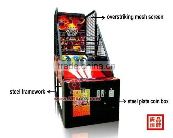 crazy street coin operated basketball machine