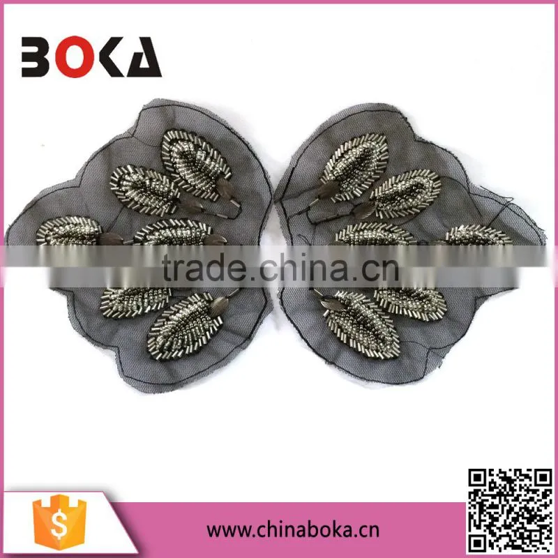 BOKA Beaded Mesh Applique, 2pcs per set
