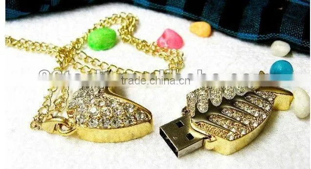 hot sell novelty jewelry cordiform usb flash drive