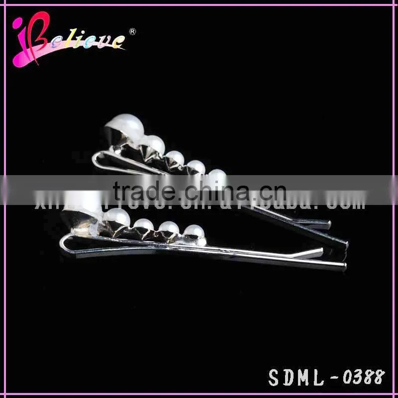 Cute pearl hair accessories made in China Yiwu pearl hair clip pearl pin for girls