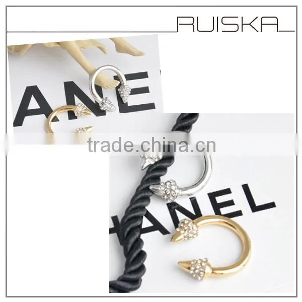 Little Giant Taper Shape With Crystal Finger Ring
