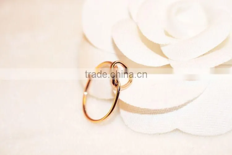 2015 Twist Heart Shape thin wedding Rings For Women Simple Anillos de las Mujeres