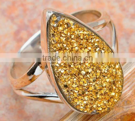 Wholesale druzy beads small grain agate druzy semi-precious gemstone