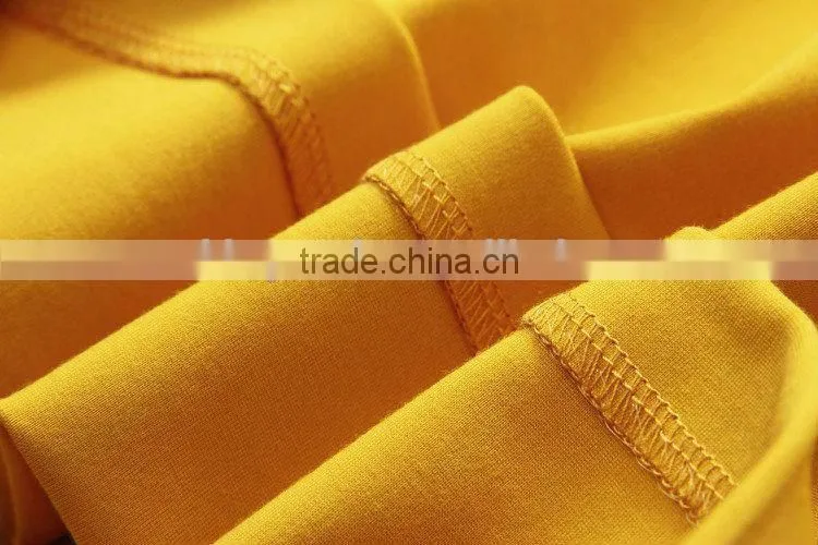 Hot Selling Fashion Causal Yellow Dress with belt for ladies