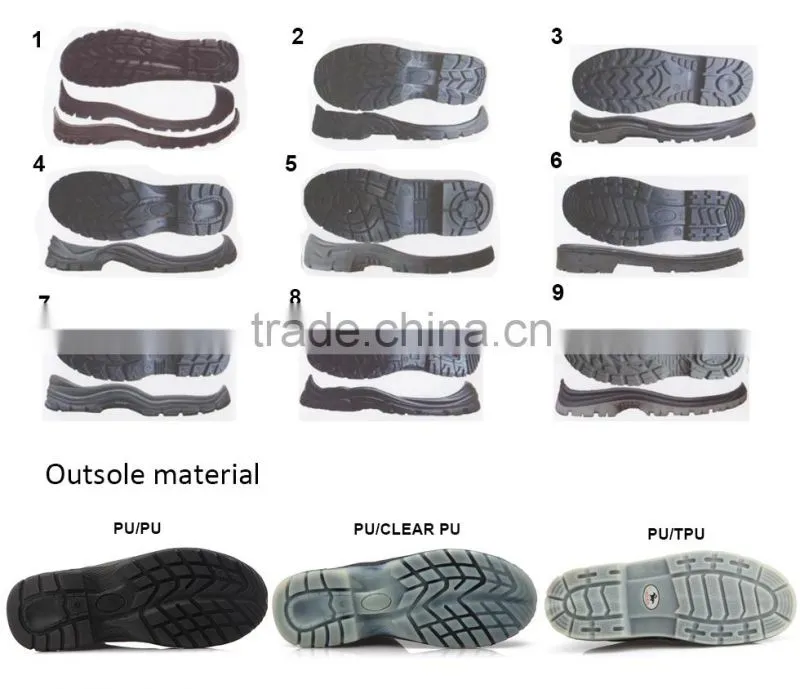 PU injection safety shoes for men