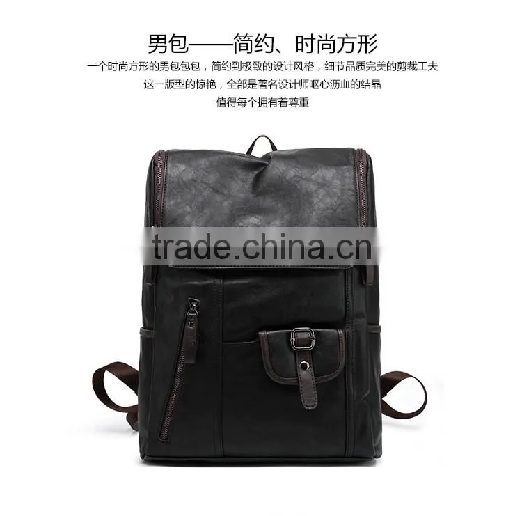 2015 vintage mens leather laptop bag backpack