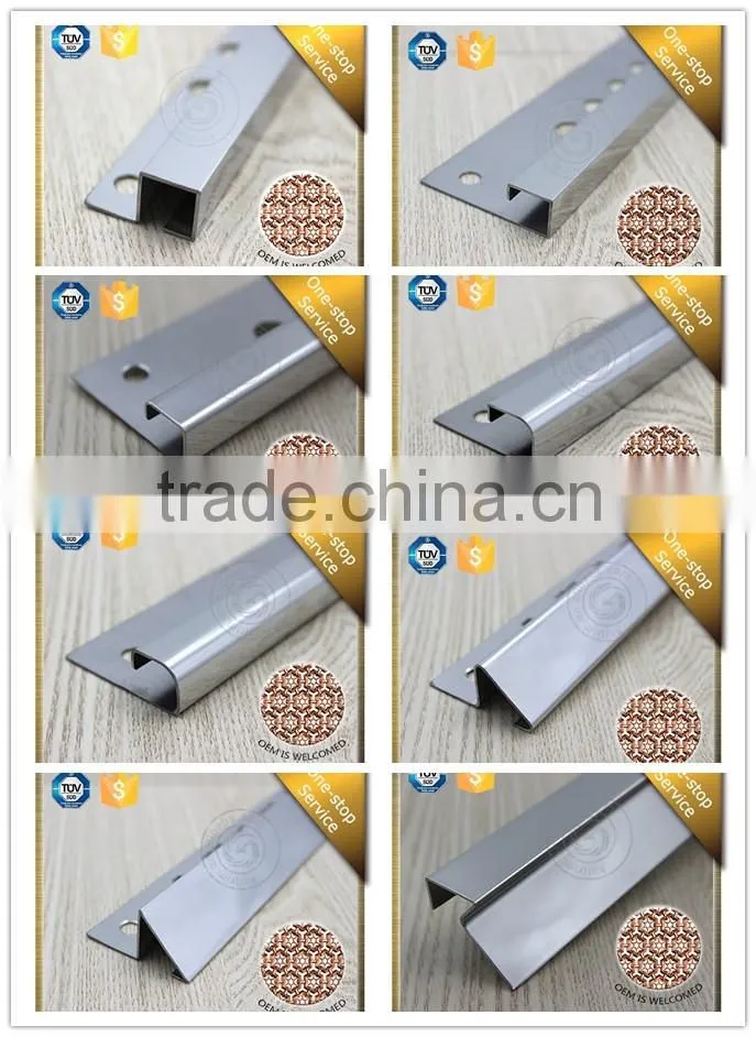 Natural color metal listello border trims