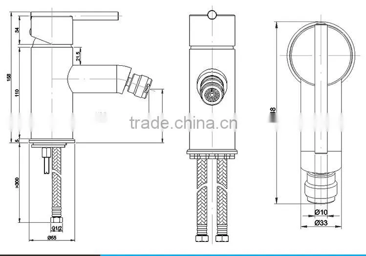 Women Use Special Single Handle Brass Mono Bidet Mixer Tap