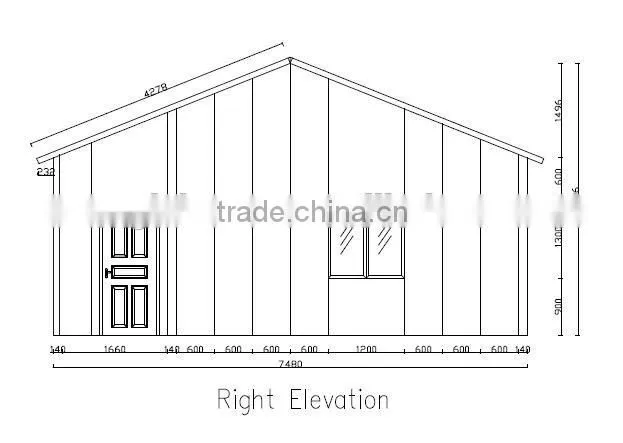 China Modern Metal building prefarciated materials house /metal building made in China