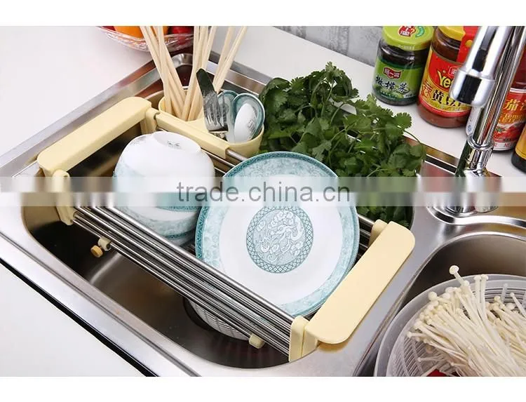 S/S+ABS+PP 16.5*40.2*9.5 Kitchen sink dish rack/dish drying rack/drying rack