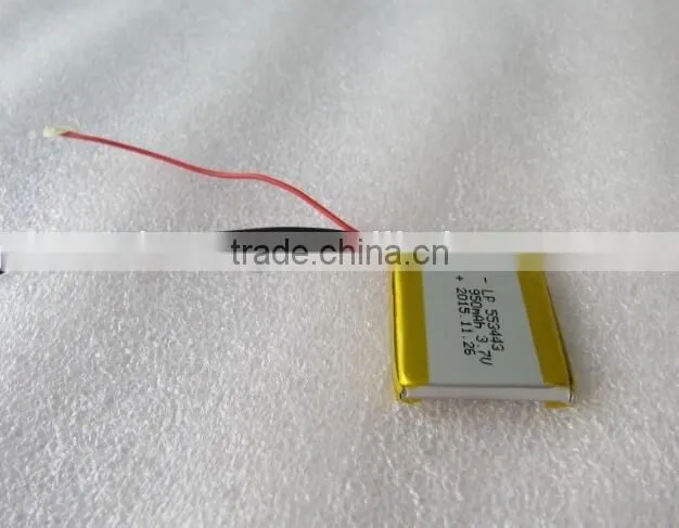 Rechargeable Lithium polymer battery 553443 950mAh 3.7V with PCM