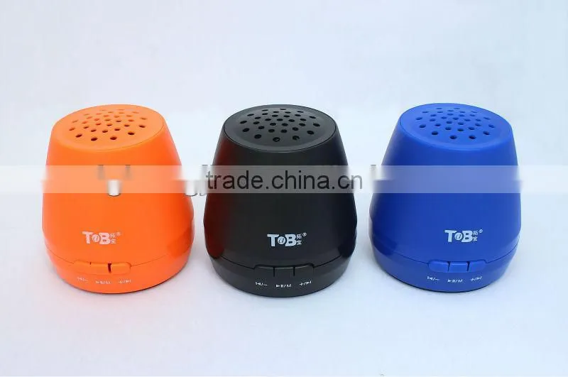 Hot new products for 2015 wireless microphone portable mini speaker with USB charge FM Radio memory card