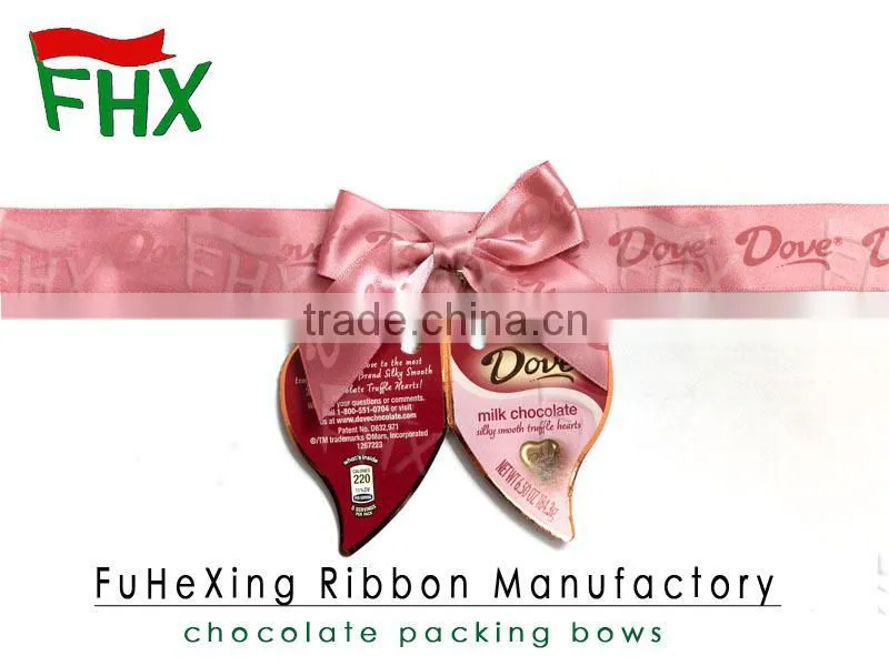 china wholesale slit edge polyester satin ribbon in gift packing decorative