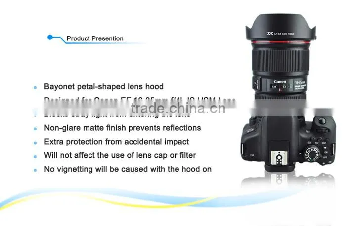JJC Bayonet Flower ABS Camera Lens Hood for Canon EW-82