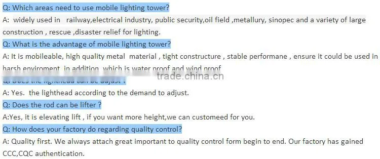 4*500w China factory new design telescopic Metal halogen lamp high efficiency large lifter lighting equipment RYFW914