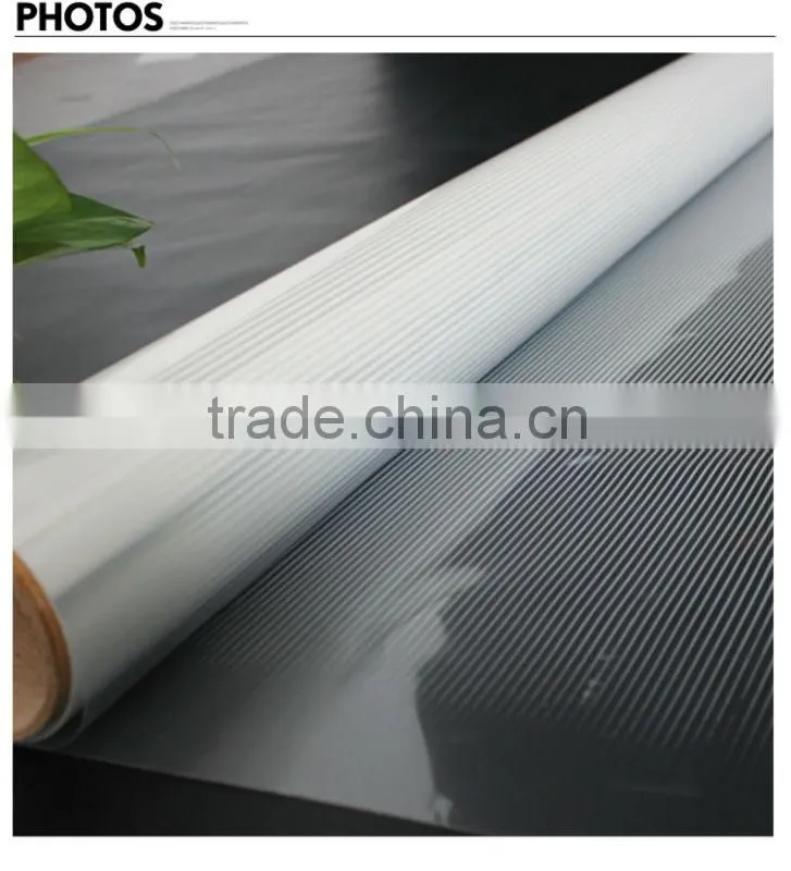 Decorative PET White Perpendicular Stripe Gradation Window Film Similar to 3M Window Film