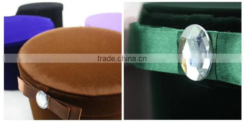 Wholesale Cheap Velvet Round Paper Gift Boxes For Jewelry/Sugar