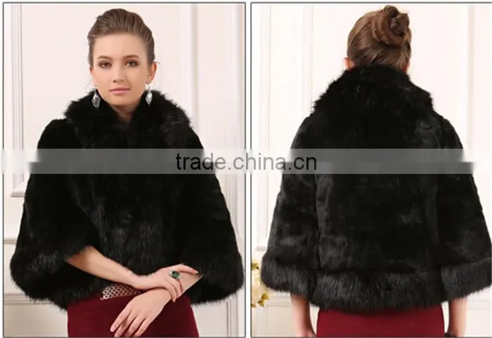 2016 high -end new fashion faux fox fur vest