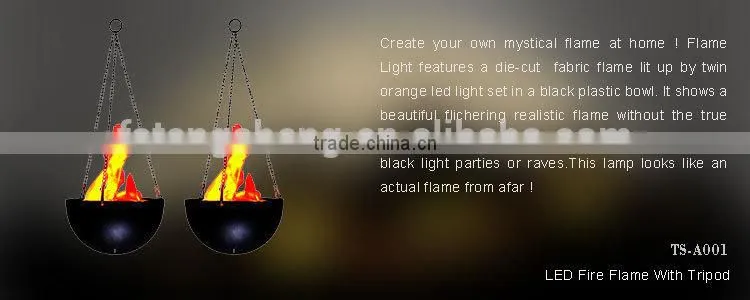 Wedding decoration hanging lamps flame effect, fabric flame lamp
