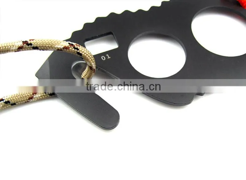 Extrik-8-R portable EDC rescue multi tools & safety belt cutter