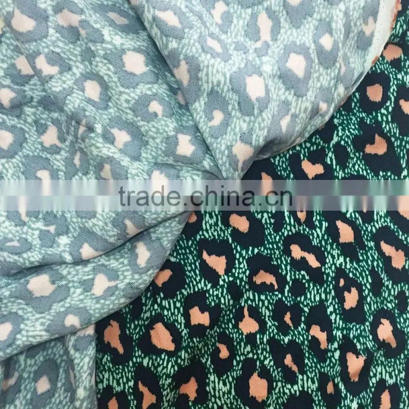 viscose rayon Dobby print fabric