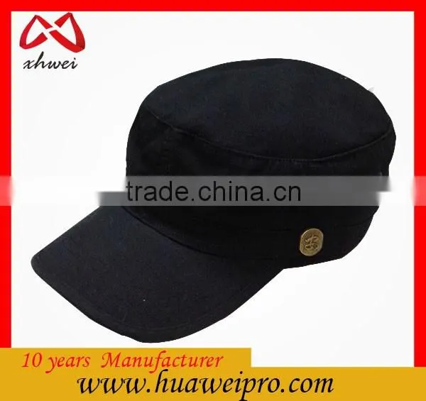 China Headwear Custom New Design Fashion Unisex Flat Roof Military Hat Oem Bush Hat Baseball Field Cap