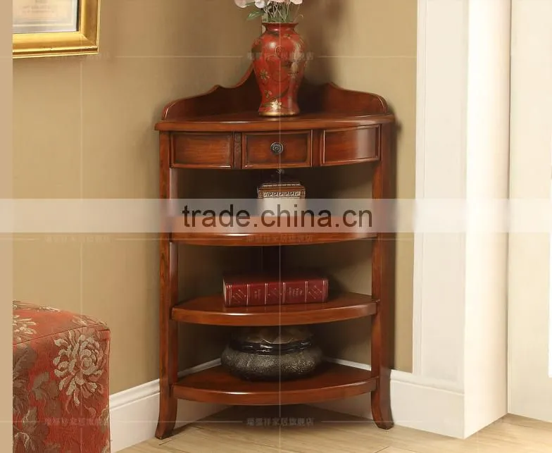 Wooden flower stand with multi layers for storage and for living room corner furniture S-208