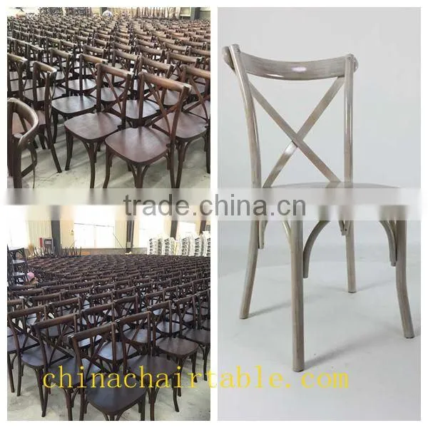 wood cross back chair for garden and wedding