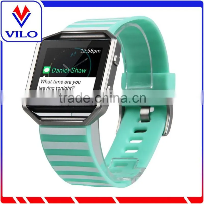 Soft Rubber Wrist Band Watch Strap For Fitbit Blaze, For Fitbit Blaze Silicone Wrist Strap