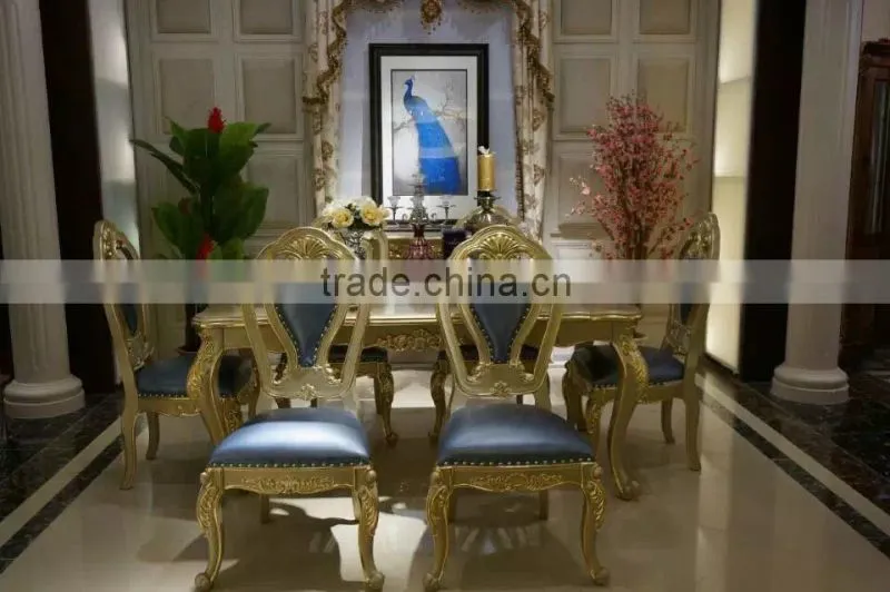 2015 carved high quality dining room set,cheap furniture wooden dining table and chairs