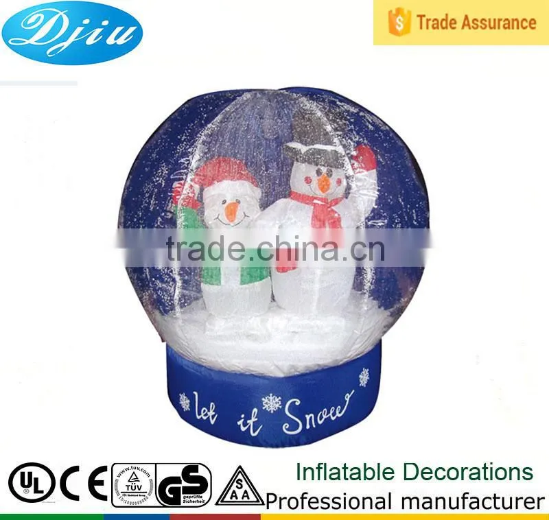 DJ-B-107 outdoor large led inflatable christmas snowglobe decoration