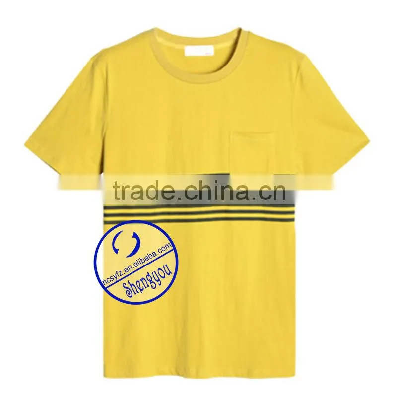 2015 China manufacturer wholesale custom printing men t shirt with pocket