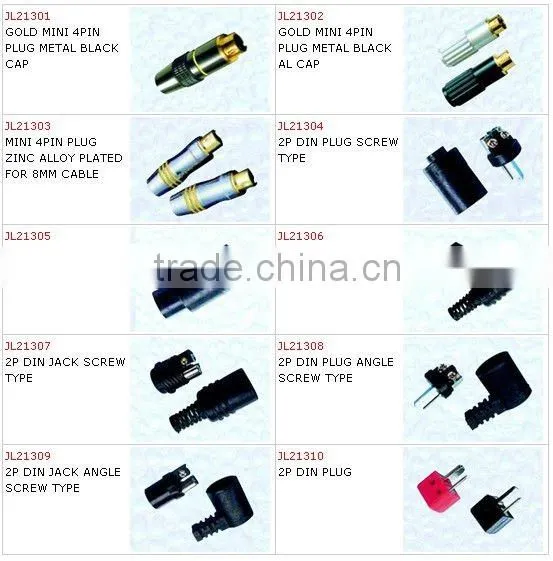 GOLD MINI 4PIN PLUG METAL BLACK CAP