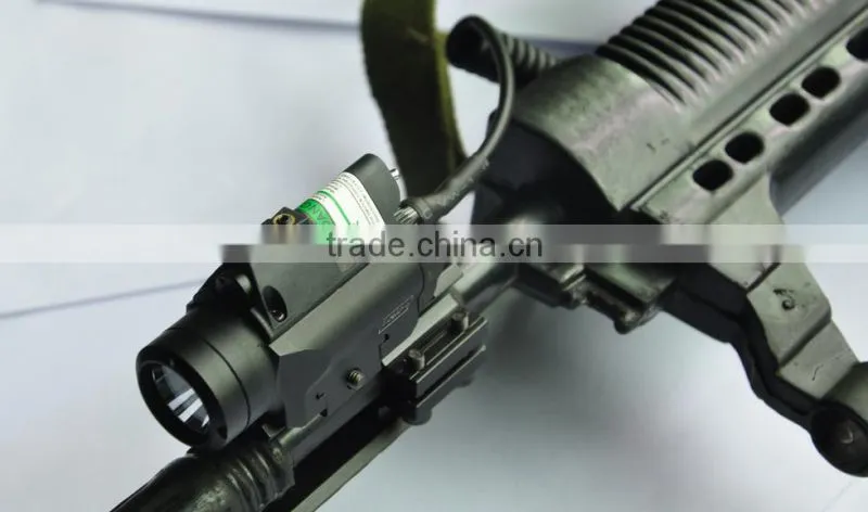 Tactical 300 Lumen LED Light plus green Laser Sight for gun