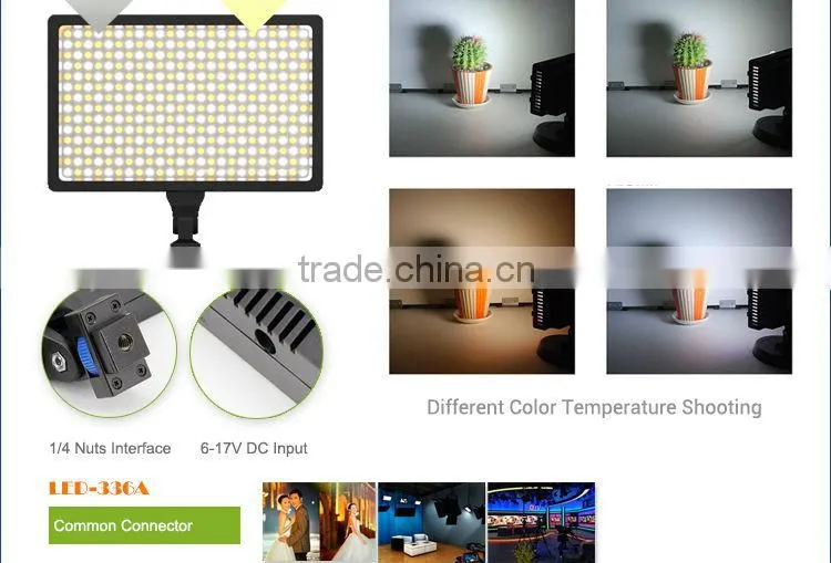 China Supplier LED-336A Video Light With Hot Shoe Connector Design Wholesale