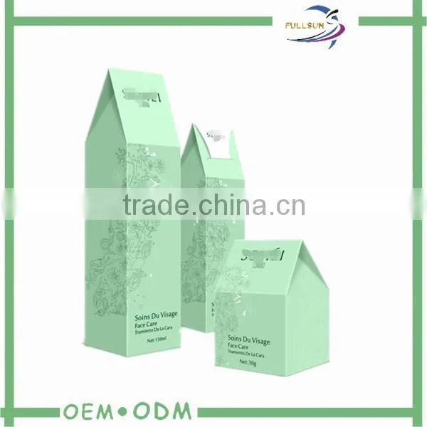 Custom printed recycle clear window cosmetics face cream packaging box