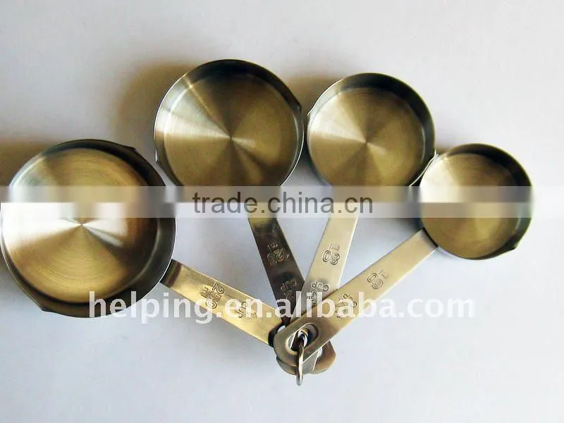 4 pieces set stainless steel measuring spoon
